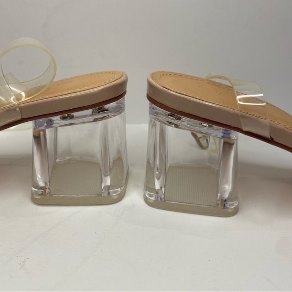 ASOS Wide Clear Heeled Sandals 9W - Picture 11 of 13